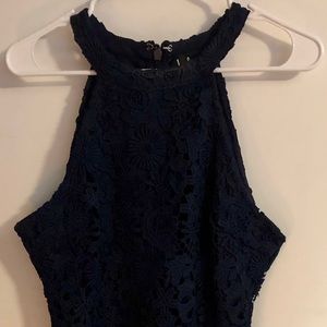 Women’s navy blue lace dress (short)